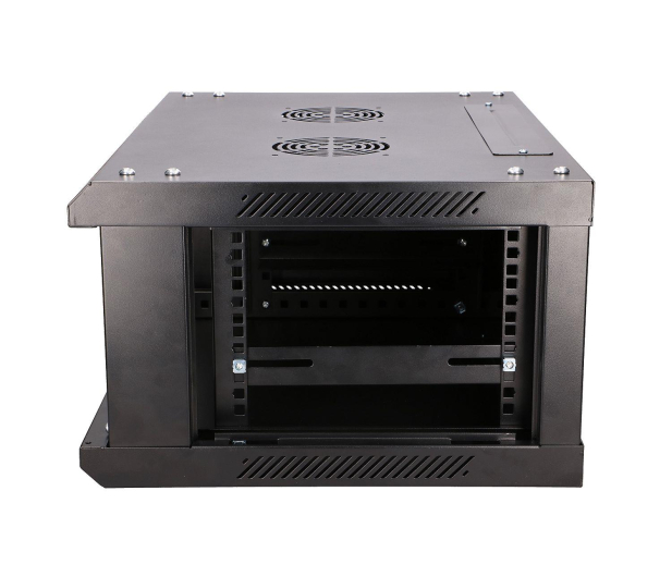 Extralink Szafka wisząca rack 4U 600x450 czarna szklane drzwi EX.2886 - 484910 - zdjęcie 6